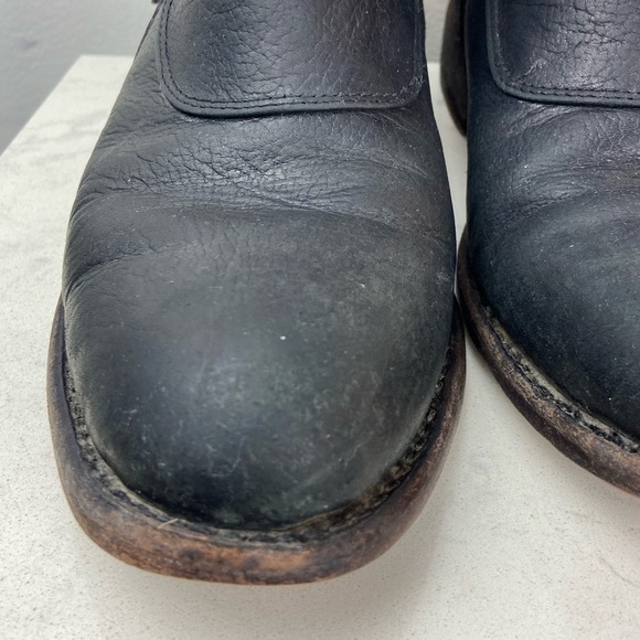 FRYE JAYDEN CROSS STRAP Black Leather Boots - Picture 5 of 16